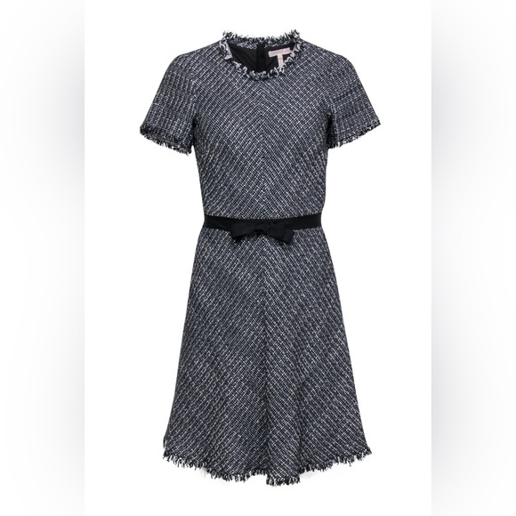 NWT $495 Rebecca Taylor Tweed Tie Dress - 4 - Picture 1 of 7